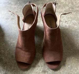 LUCKY BRAND suede brown wedge shoes - Picture 1 of 2