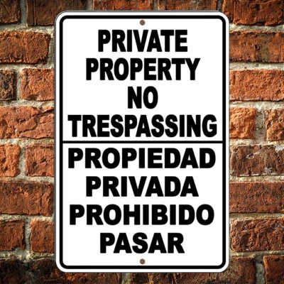 Spanish Aviso Warning 24 Hour Video Surveillance Camera Keep Out Metal Sign - Image 1 of 4
