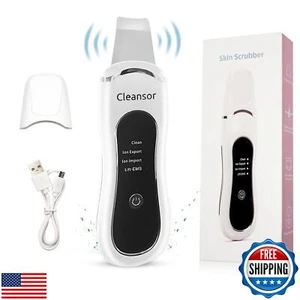 Skin Scrubber Pore Cleaner Blackhead Remover Facial Spatula with Clean, Ion a - Picture 1 of 5