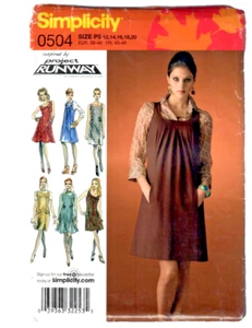Simplicity 0504 Misses Petite Jumper Dresses w/ Variations Project Runway-12-20 - Picture 1 of 4
