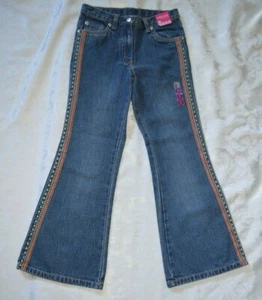 Gymboree BUBBLE FUN Denim Jeans pants with multi-color stitching NWT 7 - Picture 1 of 3