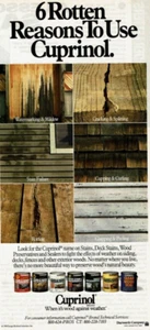 1988 Vintage Print Ad 6 Rotten Reasons To Use Cuprinol When It's Wood Weather - Picture 1 of 2