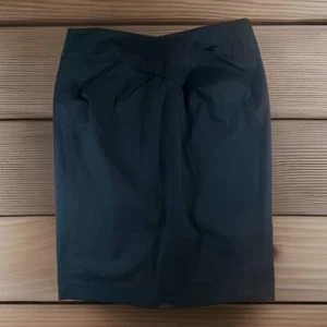 MICHAEL KORS Skirt Womens Size 8 Black Stella Twist Front Stretch Pencil Career - Picture 1 of 9