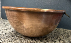 Vintage Copper Mixing Bowl 12 Inches By 6 Inches