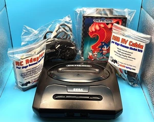 Consola Sega Genesis Modelo 2, Controlador OEM, Sonic 2, Nuevo Adaptador de CA/Cable AV, - Imagen 1 de 5