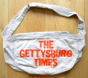 Vtg GETTYSBURG TIMES Newspaper / Paper NEWSBOY Canvas DELIVERY BAG Pennsylvania - Picture 1 of 12