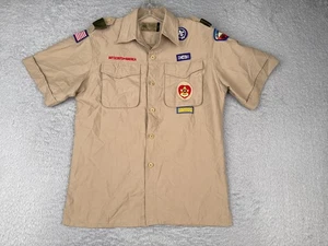 Boy Scouts of America Shirt Youth Large 100% Polyester Vented Short Sleeve - Picture 1 of 14