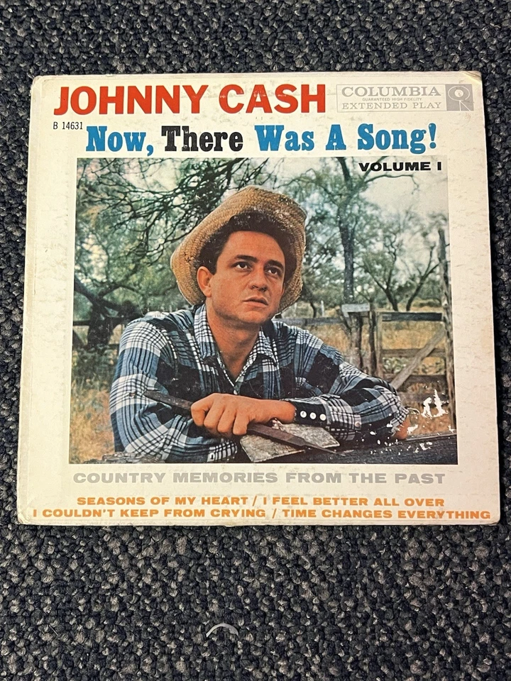 45 RPM Johnny Cash COLUMBIA EP 14631 Now There Was a Song Vol 1 Tested Works - Image 1 of 4