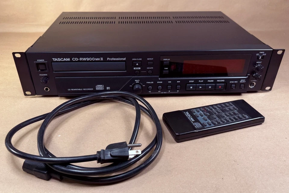 Tascam CD-RW900MKII Professional CD Recorder w/ Remote - Tested - Working - Image 1 of 4