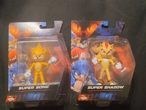 Sonic The hedgehog 3 Super Sonic & Super Shadow 5 Inch Figures - Picture 1 of 2