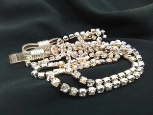 24" EYEGLASS HOLDER LANYARD VINTAGE ESTATE RHINESTONE & FAUX PEARL HAIR DRESSING - Picture 1 of 10