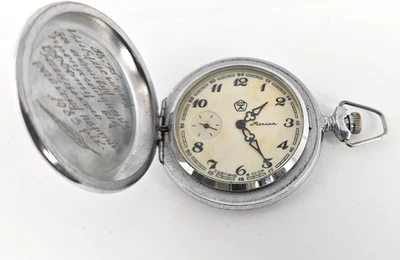 Vintage CASE Birdie Pocket Watch USSR MOLNIJA SOVIET Watch Parts - Image 1 of 4