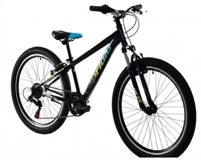 breluxx® 24 Zoll Mountainbike Capriolo Oxygen  FS, Shimano 6Gang - schwarz blau - Bild 1 von 4