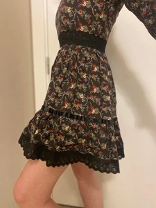 Vintage handmade floral cotton fit + flare prairie dress in BOHO pretty style - Picture 1 of 13