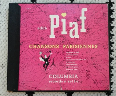 Édith Piaf - Chansons Parisiennes 4x10" 78 Shellac box set Columbia F-5 EX - Imagem 1 de 4