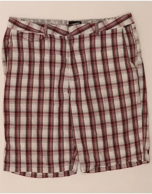 Pantalones cortos chinos VANS para hombre W34 grandes rojos a cuadros algodón DM49 Foto 1 de 3