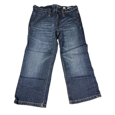 Miss Me Denim Capris Girl 16 Blue Classic Cuffed Straight Braided Belt JK4480P45 - Image 1 of 4