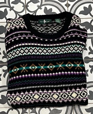 Suéter Grande Hunt Club Lana Shetland Cuello Redondo Esquí Invierno Foto 1 de 4