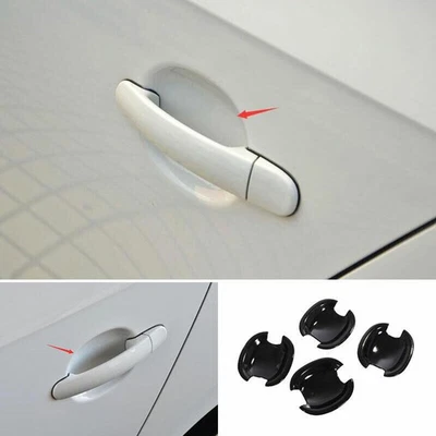 Para Volkswagen Jetta 2012~2018 ABS Negro Puerta Exterior Cuenco Taza Cubierta Tapiz Borde 4 Piezas Foto 1 de 4