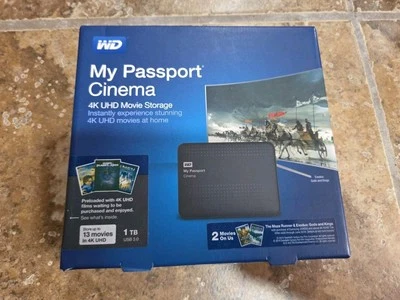 WD My Passport Cinema 1TB External Hard Drive - NEW - Image 1 of 4
