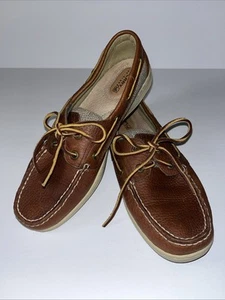 Zapatos Sperry Top-Sider de cuero tostado con dos ojos para cubierta de barco para mujer talla 8 - Imagen 1 de 11