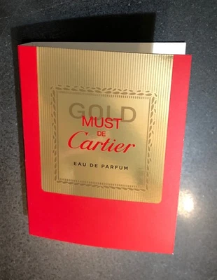 Must De Cartier ЗОЛОТАЯ парфюмированная вода образец размер 1,5 мл/0,05 жидк. унц спрей с картой - Изображение 1 из 3