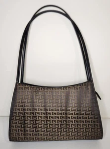 Vintage Y2K ""G"" Signature Logo Melrose Schultertasche Schultertasche braun hellbraun und schwarz - Bild 1 von 9