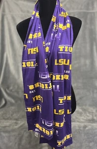 Bufanda púrpura LSU Tigers, mercancía oficial del equipo de la NCAA, camiseta tejida - Imagen 1 de 3
