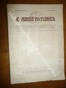 IL MONDO MASSONICO RIVISTA MENSILE 30 SETTEMBRE 1955 n.8-9 RITO SCOZZESE - Picture 1 of 2
