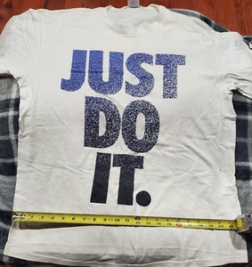 VINTAGE NIKE Just Do It large print t-shirt Large - Picture 1 of 1