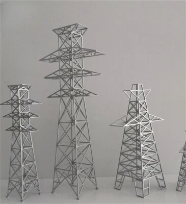 Diorama Power Transmission Tower Model Tensioning Tower Building Model Accessory - Image 1 of 4