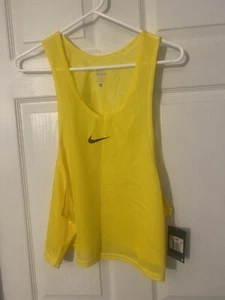 NWT Mens Nike Football Soccer Mesh Crop Jersey Yellow Size 1 One Size - Picture 1 of 4