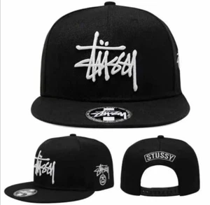 STUSSY Snapback Cap Mütze black & white logosp - Bild 1 von 4