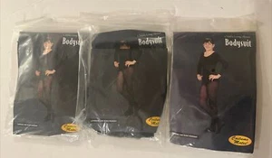 Children's Child Girls Long Sleeve Bodysuit Lot 3x Leotard Unitard Black Large - Picture 1 of 2