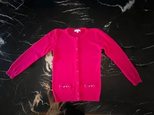 Authentic GUCCI Youth Childs GG Logo Lavender $445 CARDIGAN Sweater Size 5 - Picture 1 of 3