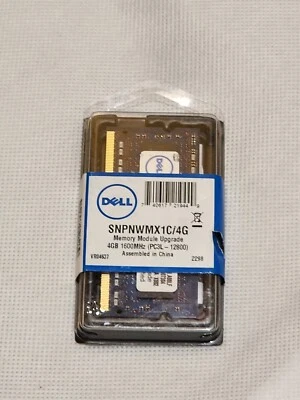 Dell SNPNWMX1C/4G 4GB PC3-12800 DDR3-1600MHz SODIMM RAM Memory Brand NEW - Image 1 of 4