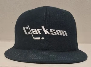 Vintage 80s New Era Dupont Visor Pro Model CLARKSON Hockey Green Made USA  - Picture 1 of 10