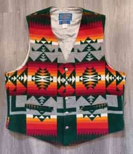 Pendleton- Aztec Southwestern Wool Vest- Size 44 RN29685 Made in USA Look! - Picture 1 of 9