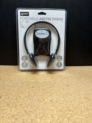 GPX R116B AM FM Portable Radio Black With Speaker and Headphones from US Seller - Image 1 of 2