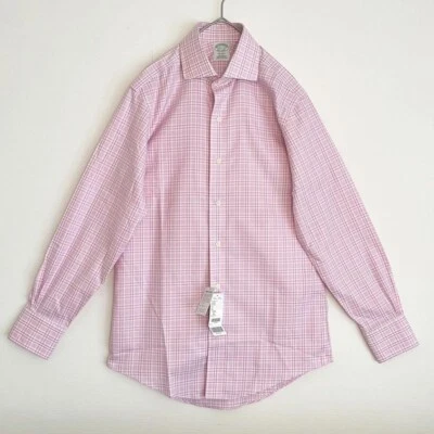 Camisa de vestir Brooks Brothers 14,5 x 31 sin planchar ajuste milano de lujo cuello extendido Foto 1 de 4