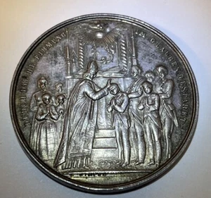 Deutsche Silbermedaille o.J. v. Zimpel (1850) Ansicht des Linzer Doms Silber ss - Bild 1 von 5