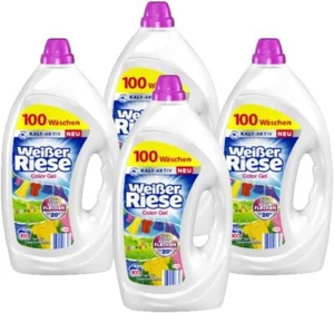 Weißer Riese Color Gel Buntwaschmittel bunte & dunkle Wäsche recycelbar 4x100 WL - Bild 1 von 7