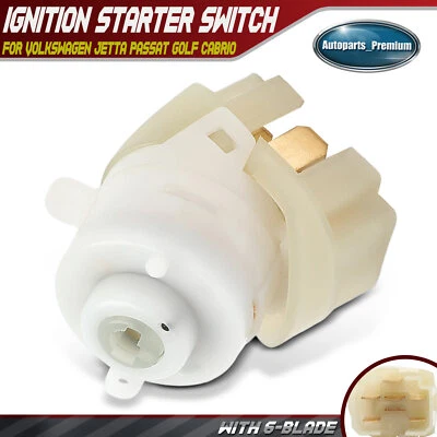 Ignition Starter Switch for Volkswagen Jetta Passat Golf Cabrio Corrado EuroVan - Image 1 of 4