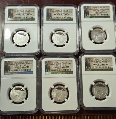 2014 S Great Smoky Mountains Clad Quarter 25C NGC PF 70 Ultra Cameo ER 3 avail - Image 1 of 4