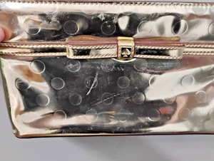 Kate Spade Camellia Street Amy Metallic Gold Dot Bow Crossbody Bag Small Purse - Picture 1 of 5