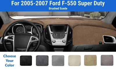 Dashboard Dash Mat Cover for 2005-2007 Ford F-550 Super Duty (Brushed Suede) - Image 1 of 4