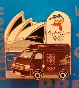 Vtg NOS 2000 Olympics Sydney Australia Stick Pin Original Back Board UPS Truck - Picture 1 of 9