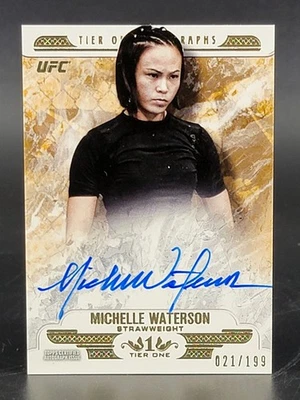 2017 Topps UFC Knockout Tier One Autographs #T1A-MW Michelle Waterson 21/199 - Image 1 of 4
