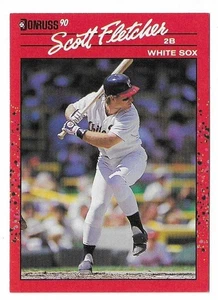 1990 Donruss Baseball Scott Fletcher Card #455 Chicago White Sox - Picture 1 of 2