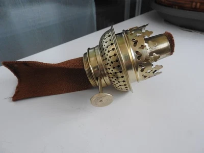 ancienne BOBECHE BRULEUR BEC 14"en laiton LAMPE A PETROLE fonctionne old lamp - Photo 1/4